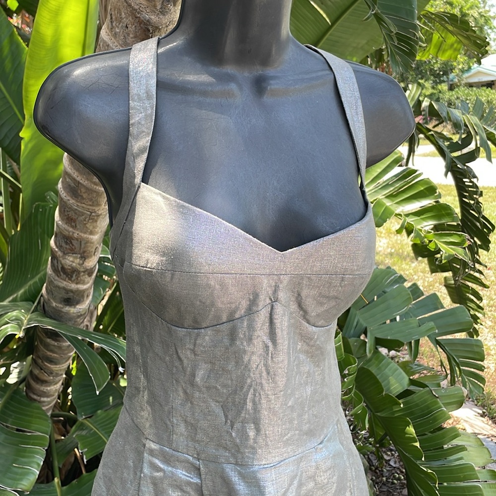 Cynthia Steffe linen silver sundress - Picture 4 of 12